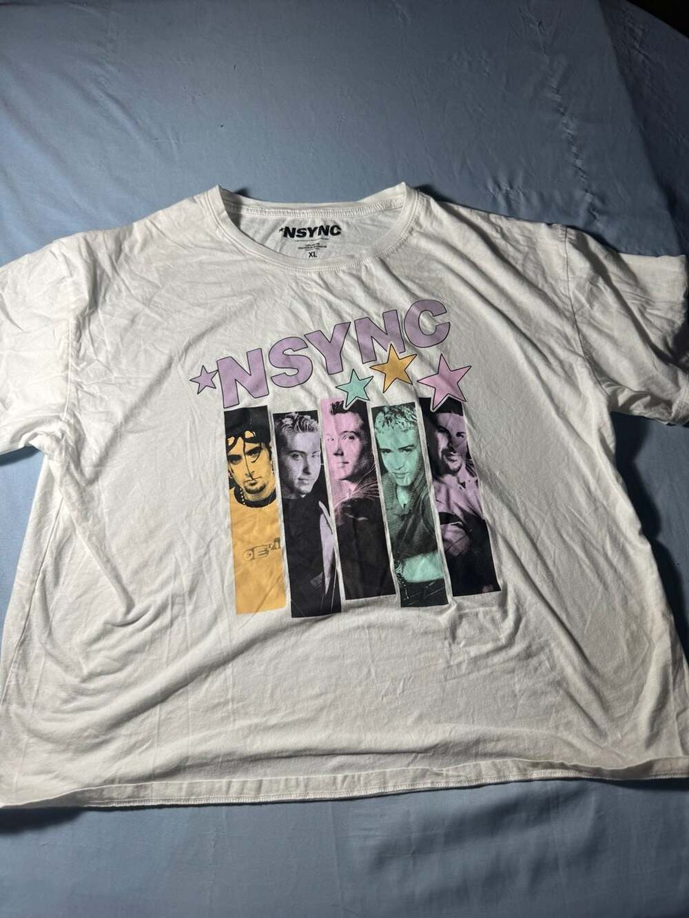 *NSYNC Band T-Shirt Size XL White Graphic Tee